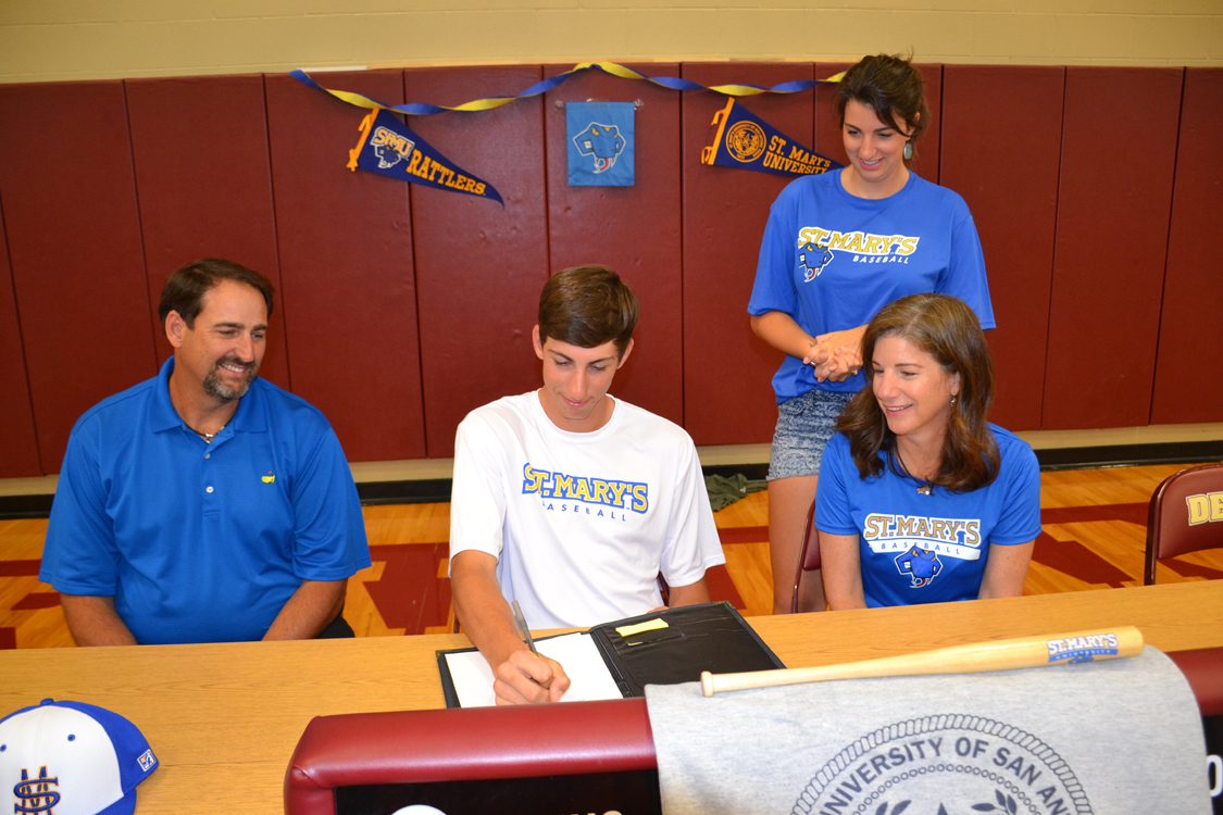 Schmidt signs letter of intent with St. Mary’s University