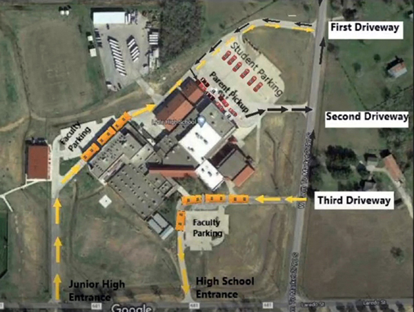 New drop-off, pick-up procedures in place at LHS and LJHS