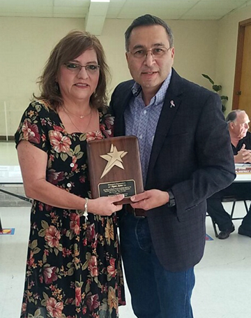 Medina honored for 20 years of service by the City of Lytle