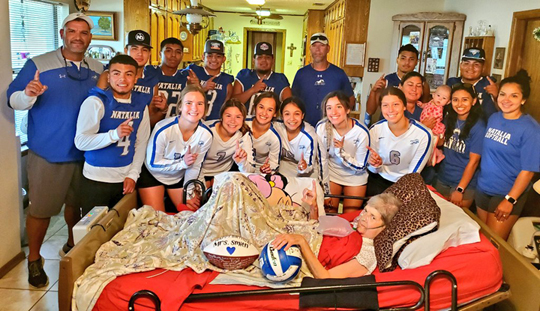 Tribute to a True Mustang Fan: Trudy Smith’s surprise visit includes singing Natalia Fight Song one last time the day before God called her home