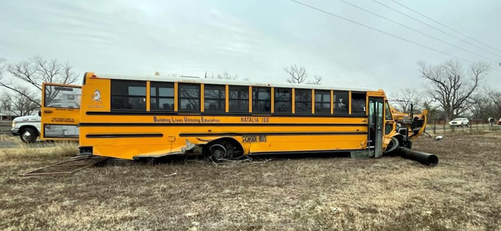 Natalia school bus accident this morning
