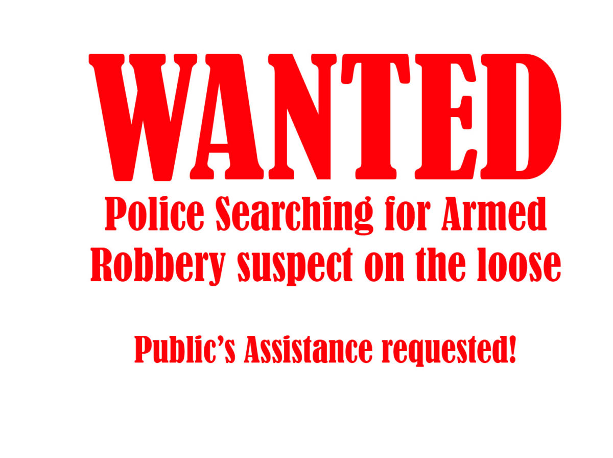 Armed Robbery suspect on the loose