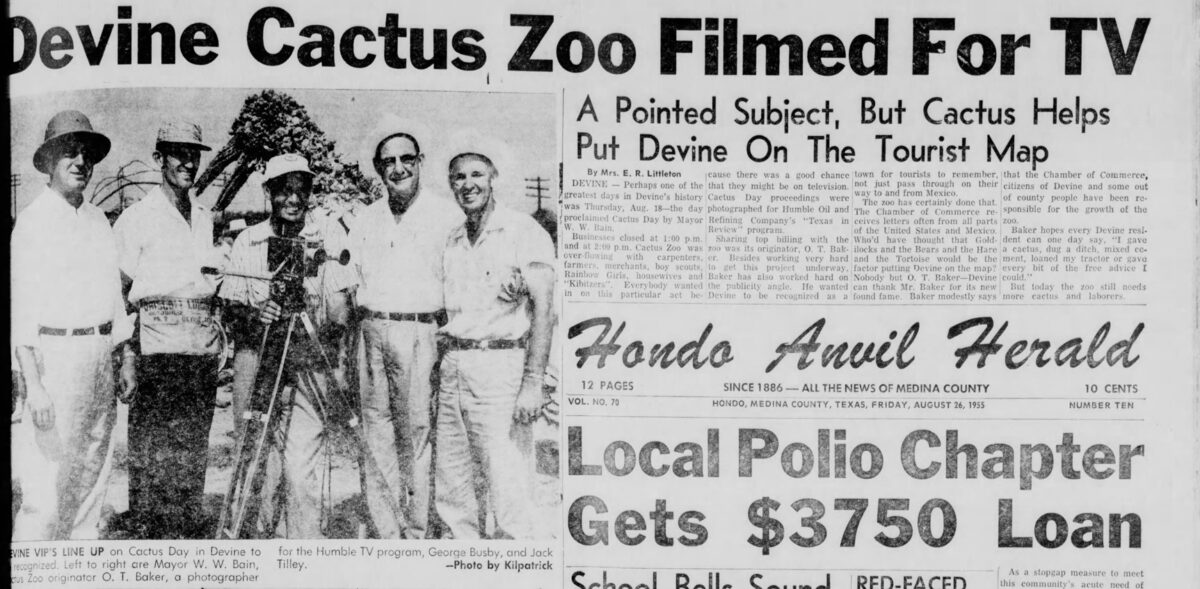 FIRST TIME SHOWN IN 58 YEARS…TV Segment about Devine Cactus Zoo