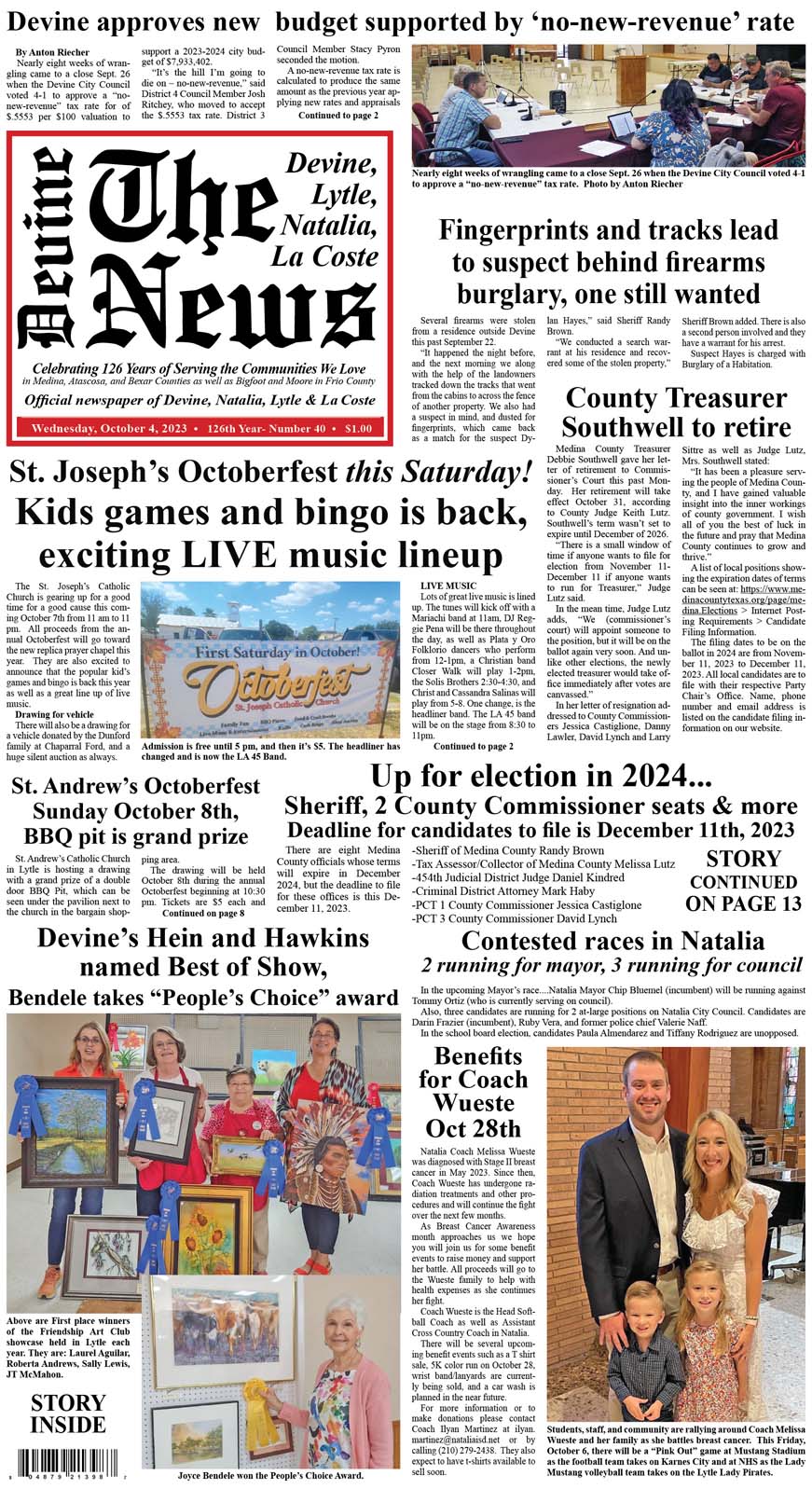 Devine News E-dition Available Online Now!