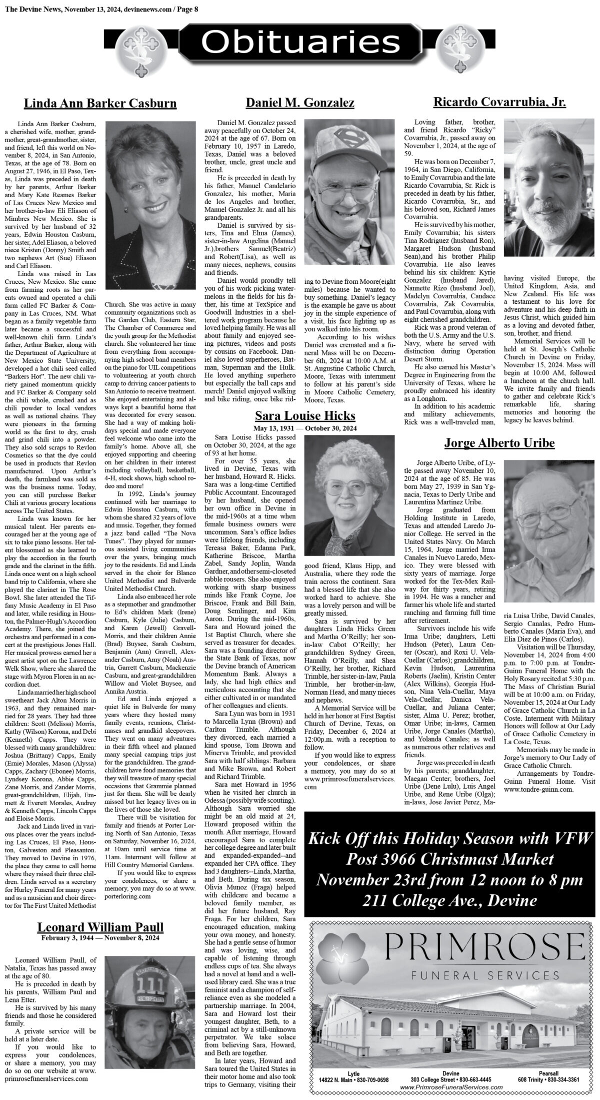 Obituaries The Devine News