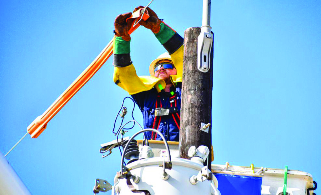 AEP Texas replacing poles and lines around Devine, a very important part of the corridor