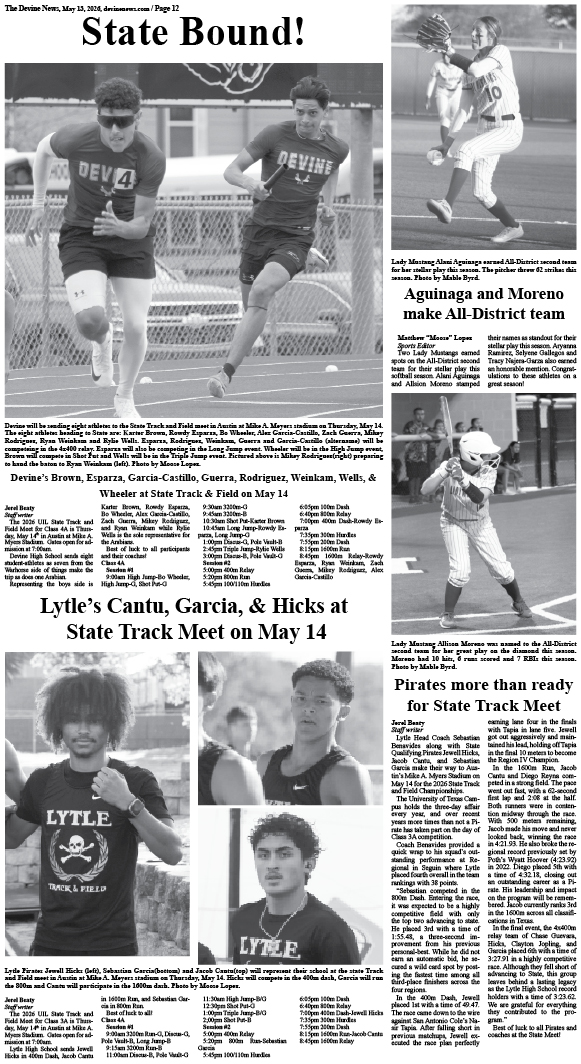 Local Sports pages!